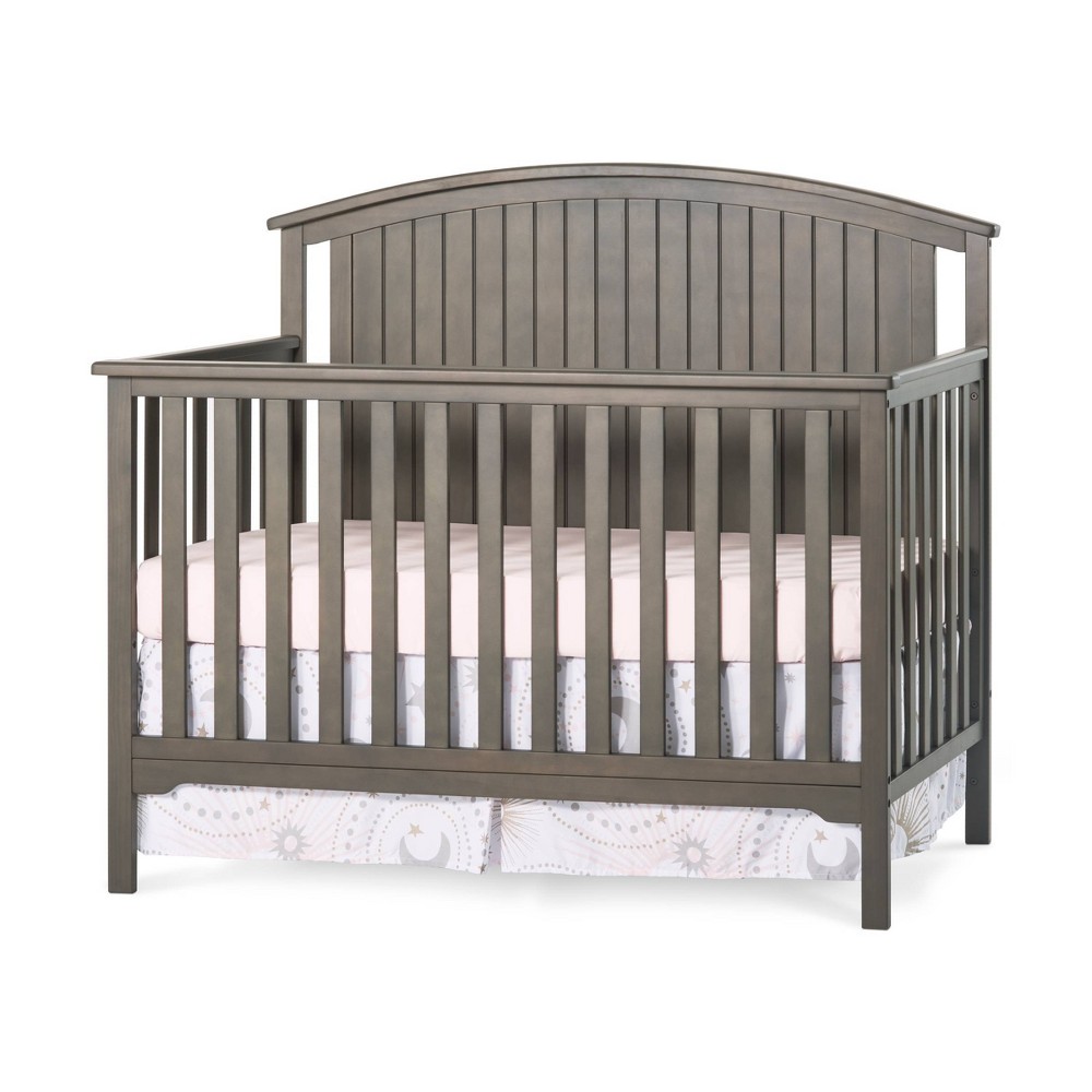 Child Craft Cottage Curve Top Convertible Crib - Dapper Gray -  84250755