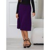 24seven Comfort Apparel A Line Elastic Waist Knee Length Skirt - 4 of 4