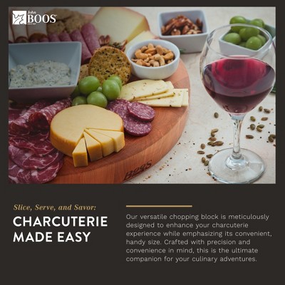 Cherry Round End Grain Wood Chopping Block, 18" x 3"