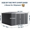Acekool 8x7 FT Metal Outdoor Storage Shed, Lockable Door, Vents, Sloped Roof for Patio & Lawn - 4 of 4