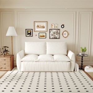 AENKYO 3-in-1 Convertible Full Size Sleeper Sofa, 70.9" Velvet 3-Seater Pull Out Couch Bed with Included Pillow, Modern Loveseat for Small Spaces - 1 of 4