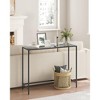 VASAGLE Entryway Table, Console Table, Tempered Glass Tabletop, Modern Sofa Table, Easy Assembly, with Adjustable Feet - 3 of 4