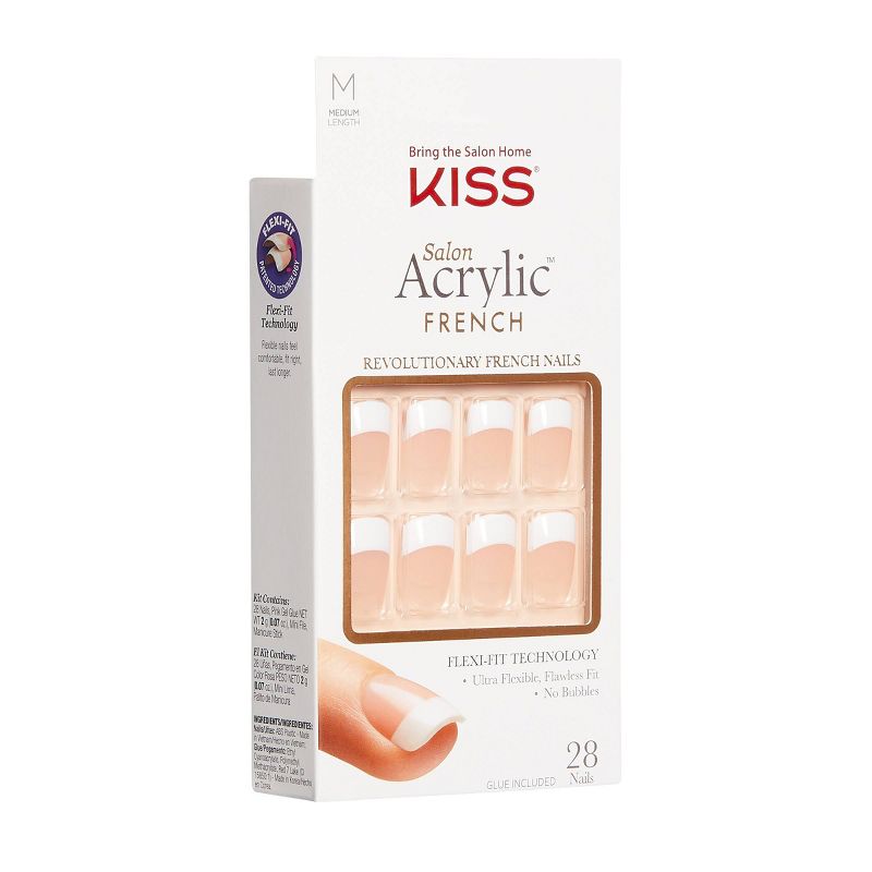 KISS Salon Acrylic French Nail Kit - Rumor Mill - 2pk - 56ct, 4 of 9