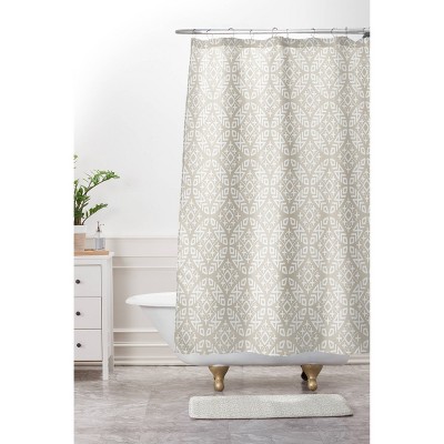Nothing But Neutral Memory Foam Bath Mat And Shower Curtain