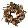 Nearly Natural 24-in Feather and Berry Wreath - 3 of 4