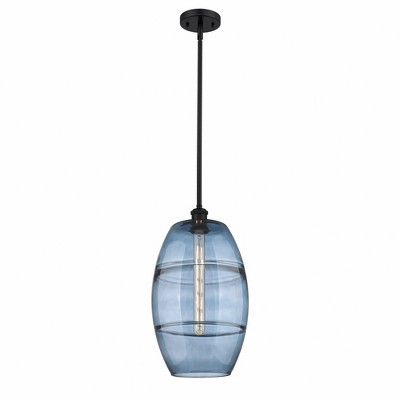 Vaz - 1 Light Stem Hung Mini Pendant In Industrial Style-18.5 Inches Tall and 10 Inches Wide