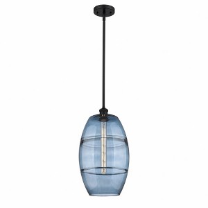 Vaz - 1 Light Stem Hung Mini Pendant In Industrial Style-18.5 Inches Tall and 10 Inches Wide - 1 of 1