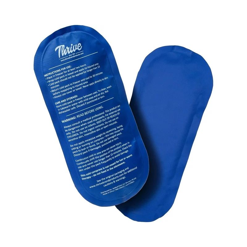 Thrive 2 Pack Reusable Cold Compress Ice Packs for Injury, Soft Touch Gel Ice Pack for Pain Relief & Rehabilitation, 1 of 9
