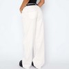 Womens Pants Mid Rise Straight Leg Pocket Denim Pants - 2 of 3