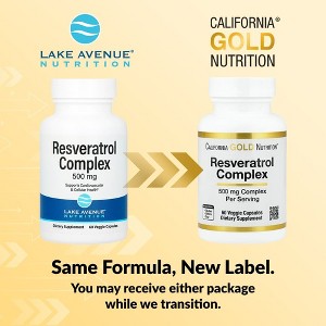 California Gold Nutrition Resveratrol Complex, 60 Veggie Capsules - 1 of 4