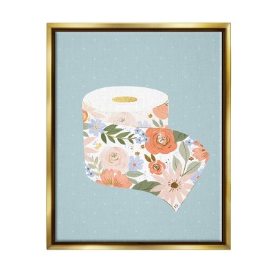 Stupell Industries Toilet Paper Bathroom Sign | Framed Wall Art 11" X 14", Black Frame