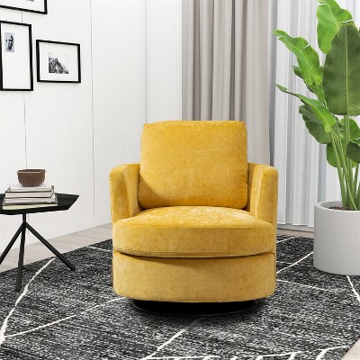 Karen 30 Seat Wide Chenille Upholstered Round Swivel Backrest