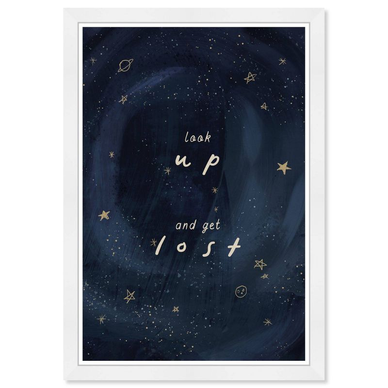 15&#34; x 21&#34; Look Up And Get Lost Astronomy and Space Framed Art Print - Wynwood Studio, 1 of 7