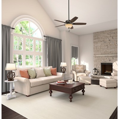 52'' New Bronze Ceiling Fan with LED Light and Reversible Blades