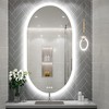 ARTLOGE Large LED Oval Mirror for Bathroom Wall-Mounted Vanity Mirror for Dressing Room - 3 of 4