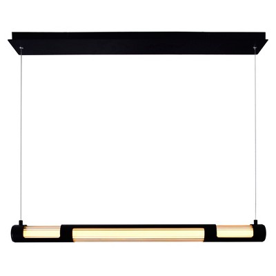 CWI Lighting Neva 36 in LED Integrated Black Chandelier