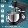 SUGIFT 7.5QT 6-Speed Electric Stand Mixer with Stainless Steel Bowl - Black - 4 of 4