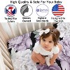 Sweet Jojo Designs Girl Baby Fitted Crib Sheet Peony Floral Garden Black and Purple - 3 of 4