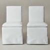 KINWELL Performance Fabric Slipcover Dining Chair Side Chair With Casters, Set of 2 - 3 of 4