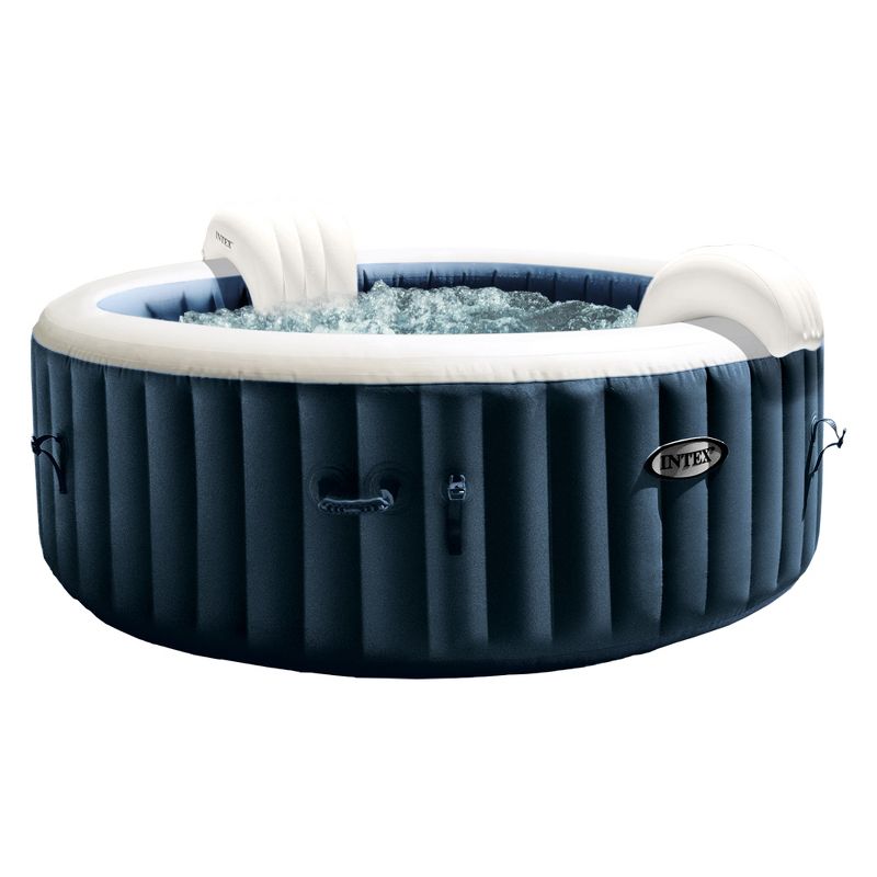 Intex PureSpa Plus 4 or 6 Person Portable Inflatable Round Hot Tub Spa with Soothing Bubble Jets and Built In Heater Pump, 1 of 8