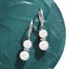 Ross-Simons 7.5-9mm Cultured Pearl and .15 ct. t.w. Diamond Drop Earrings in Sterling Silver - 3 of 4