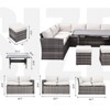 Maria 7-piece All Weather PE Rattan Patio Conversation Set, Sectional Sofa Set with Dining Table, Outdoor Furniture - Maison Boucle - 2 of 4
