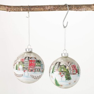 4.5"H Sullivans Winter Village Ornament - Set of 2  Multicolored Christmas Ornaments - 1 of 2