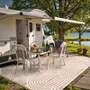 Lahome Outdoor Plastic Straw Rug-Waterproof Reversible Mat for Patio, Backyard, Camping, RV Awning - 3 of 4