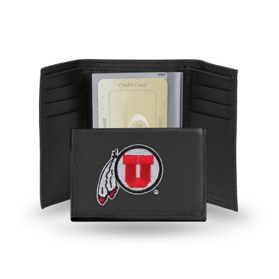 NCAA Utah Utes Embroidered Genuine Leather Tri-Fold Wallet