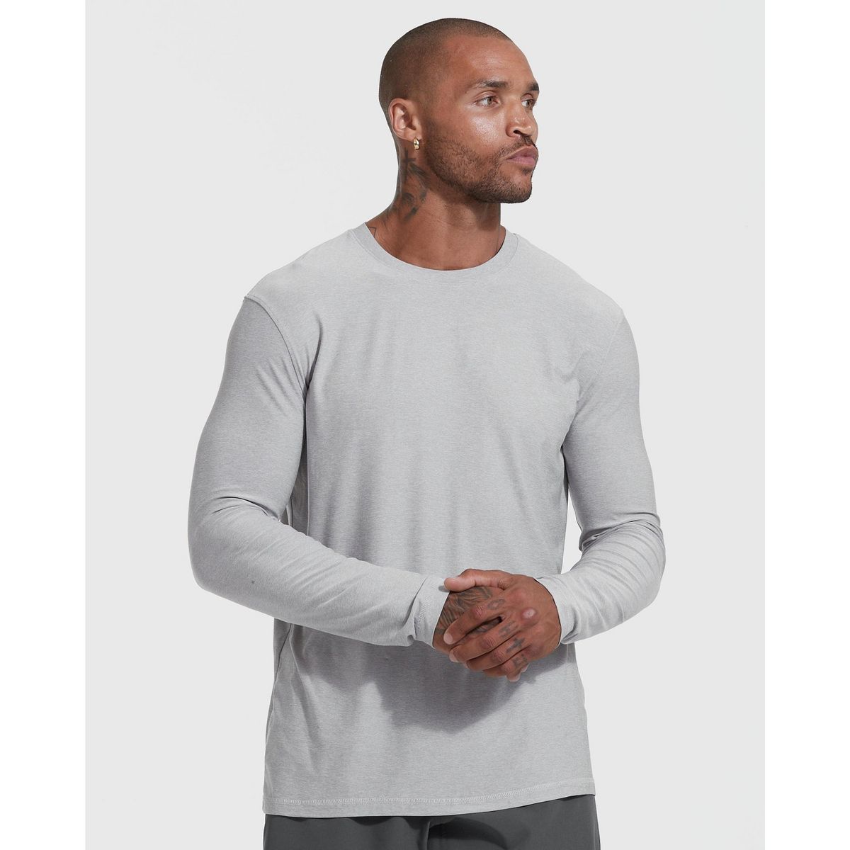 Men's Active Long Sleeve Crew Neck T-Shirt - True Classic - thumbnail 3