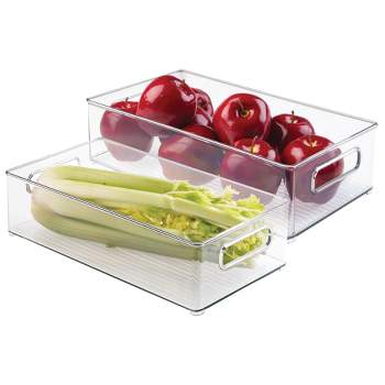 mDesign Plastic Kitchen Pantry Cabinet, Refrigerator or Freezer Food Storage  Bins with Handles - Organizer for Fruit, Yogurt, Snacks, Pasta - Food Safe,  BPA Fre…
