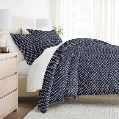 Quatrefoil & Farmhouse Vine Prints 3PC Duvet Cover & Shams Set, Ultra Soft, Easy Care - Becky Cameron