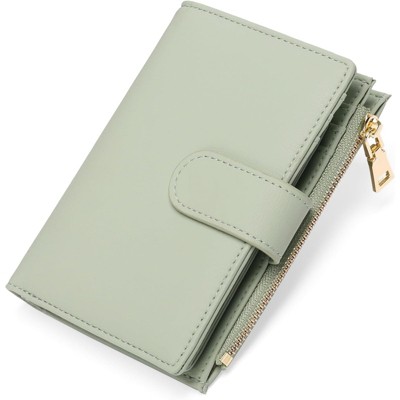BEAFUP Small Leather Wallet for Women - with RFID Blocking  and Zipper Closure, 14 Card Slots & Coin Pocket for Everyday Carry, Travel