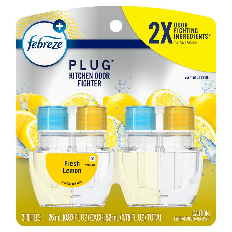 Febreze Kitchen Fade Defy Plug Air Freshener - Fresh Lemon Scent - 2pk, 3 of 10
