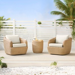 Spruce & Spring Patio Wicker Furniture Set Outdoor Rattan Bistro Set - 1 of 4