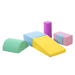 Soft PU Leather Toddlers Climbing Toys, Kids Climbing Toys for Toddlers 1-3, Colourful Foam Climbing Blocks, Lightweight Couch Kids for Sliding - 1 of 4