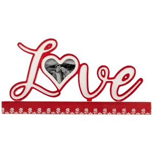 Northlight Heart and Floral "Love" Valentine's Day Photo Frame - 12" - 1 of 4
