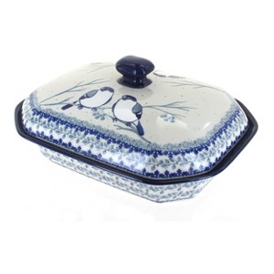 Blue Rose Polish Pottery 662 Ceramika Artystyczna Medium Covered Baker - 1 of 2