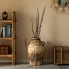 Uniquewise 23-Inch Brown Antique-Inspired Fiberglass Tall Floor Vase - Farmhouse Boho Decor for Living Rooms, Entryway Tables, and Wedding Tables - 2 of 4