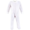 Hudson Baby Girls Cotton Sleep and Play, Outline Floral Soft Pink - 4 of 4