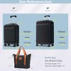 NAYSAYE Front Opening Luggage Set 3 Piece Hardside Carry On USB Port Expandable Suitcase TSA Lock, Black, 15.7"*10"*25.39" - 3 of 4
