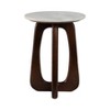 Modern Wooden Accent Table with Marble Top - Stylish Side Table for Living Room & Bedroom - MDF & Iron Frame - 20" Multi - 4 of 4