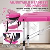 FDW Massage Table Massage Bed 3 Folding Height Adjustable Lightweight Aluminium Spa Table - 3 of 4