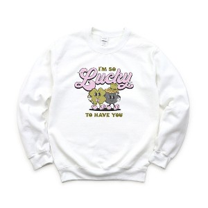 Simply Sage Market Women's Graphic Sweatshirt I'm So Lucky To Have You - 1 of 3