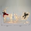 White Lighted Reindeer & Sleigh Outdoor Christmas Yard Decoration - 4 of 4
