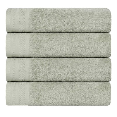Honeycomb Waffle Border Cotton Medium Weight Towel Set by Blue Nile Mills