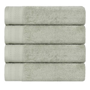 Honeycomb Waffle Border Cotton Medium Weight Towel Set by Blue Nile Mills - 1 of 4