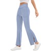 WhizMax Women's High-Waisted Flared Yoga Pants with Side Slits and Pockets - 2 of 4
