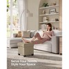 SONGMICS Storage Ottoman, Small Ottoman Foot Rest with Legs, 15 x 15 x 15.7 Inches Foot Stool, Ottoman with Storage, Load up to 660 lb, - 3 of 4