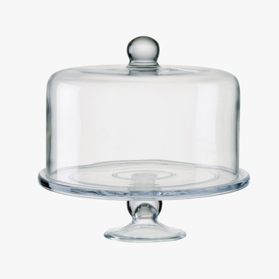 Artland Simplicity Cake Stand with Straight Sided Dome - Flawless Glass, Tall Cake Friendly, Secure Design, Elegant Craftsmanship